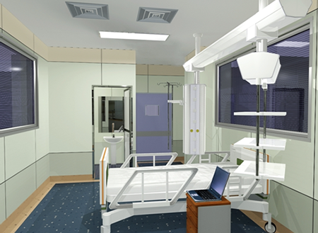 医院ICU平面图、单间隔离ICU、分隔式ICU